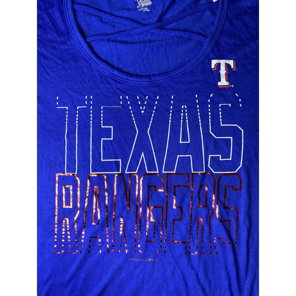 Texas Rangers Womens Large G-III 4Her Scoop Neck Graphic Tee NWT MLB - Picture 4 of 4